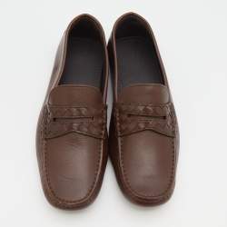 مملوكة مسبقًا حذاء لوفرز بوتيغا فينيتا درايفر جلد إنترشياتو مموج بني مقاس 41