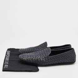 Pre Owned حذاء سموكينغ سليبرز بوتيغا فينيتا جلد إنترشييتو أسود مقاس 42