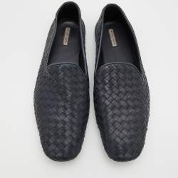 Pre Owned حذاء سموكينغ سليبرز بوتيغا فينيتا جلد إنترشييتو أسود مقاس 42