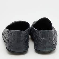 Pre Owned حذاء سموكينغ سليبرز بوتيغا فينيتا جلد إنترشييتو أسود مقاس 42