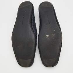 Pre Owned حذاء سموكينغ سليبرز بوتيغا فينيتا جلد إنترشييتو أسود مقاس 42