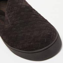 Pre Owned حذاء رياضي بوتيغا فينيتا دودجر سويدي إنترشييتو بني داكن سليب أون مقاس 40