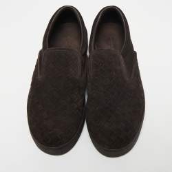 Pre Owned حذاء رياضي بوتيغا فينيتا دودجر سويدي إنترشييتو بني داكن سليب أون مقاس 40