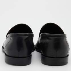 Bottega Veneta Black Intrecciato Leather Slip On Loafers Size 43