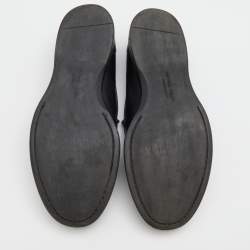 Bottega Veneta Black Intrecciato Leather Slip On Loafers Size 43