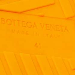 Bottega Veneta Orange Embossed Rubber Slides Size 41
