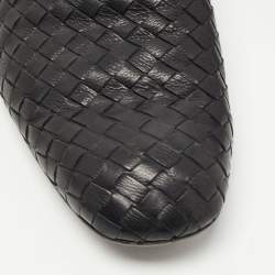 Bottega Veneta Black Intrecciato Leather Smoking Slippers Size  42