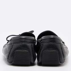 Bottega Veneta Black Intrecciato Leather Cervo Wave Driver Bow Slip On Loafers 41