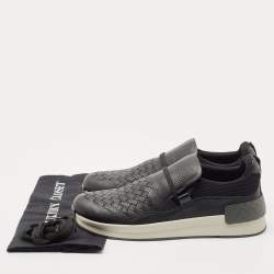 Bottega  Veneta Black Leather Low Top Sneakers Size 42
