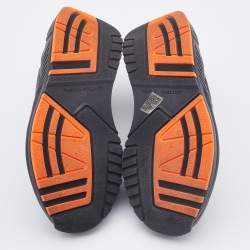 Pre Owned Bottega Veneta Black Leather Low Top Lace Up Sneakers Size 38