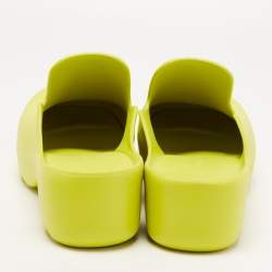 Bottega Veneta Lime Rubber Flash Mules Size 43