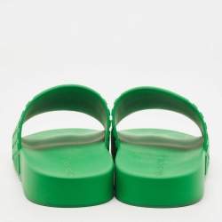 Bottega Veneta Green Rubber Flat Slides Size 40