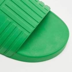Bottega Veneta Green Rubber Flat Slides Size 40