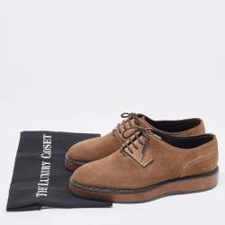 Bottega Veneta Brown Suede Lace Up Oxfords Size 38