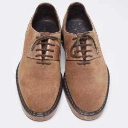 Bottega Veneta Brown Suede Lace Up Oxfords Size 38