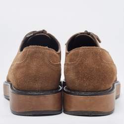 Bottega Veneta Brown Suede Lace Up Oxfords Size 38