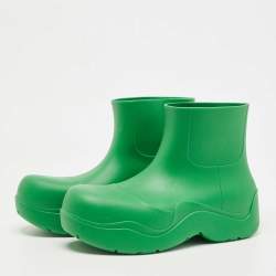 Bottega Veneta Green Rubber Puddle Ankle Boot Size 42