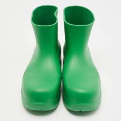 Bottega Veneta Green Rubber Puddle Ankle Boot Size 42