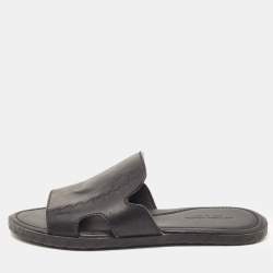 Bottega Veneta Black Leather Slide Sandals Size 41