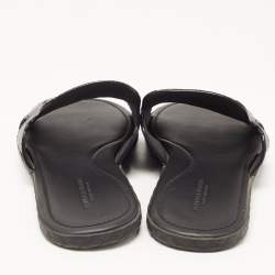 Bottega Veneta Black Leather Slide Sandals Size 41