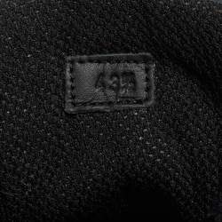 Bottega Veneta Navy Blue/Black Intrecciato Leather and Suede Lace Up Sneakers Size 43.5