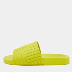 Bottega Veneta Green Rubber Carpet Slides Size 41