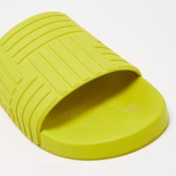 Bottega Veneta Green Rubber Carpet Slides Size 41