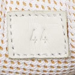 Pre Owned Bottega Veneta Blue Intrecciato Leather Slip On Sneakers Size 44