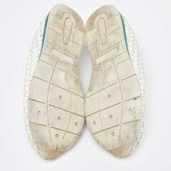 Pre Owned Bottega Veneta White Intrecciato Leather Slip On Sneakers Size 44