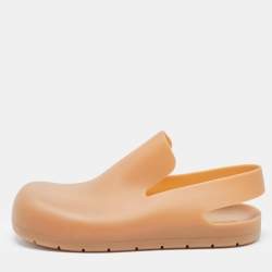 Pre Owned Bottega Veneta Brown Rubber Slip On Sneakers Size 42