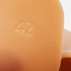 Pre Owned Bottega Veneta Brown Rubber Slip On Sneakers Size 42