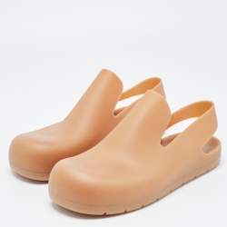 Pre Owned Bottega Veneta Brown Rubber Slip On Sneakers Size 42