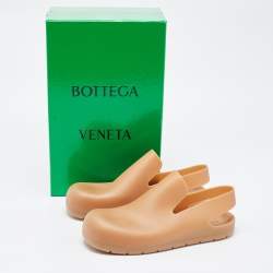 Pre Owned Bottega Veneta Brown Rubber Slip On Sneakers Size 42