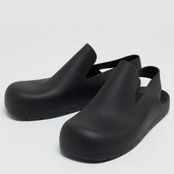 Pre Owned Bottega Veneta Black Rubber Slip On Sneakers Size 42