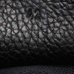 Bottega Veneta Black Leather Low Top Sneakers Size 42