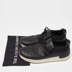 Bottega Veneta Black Leather Low Top Sneakers Size 42