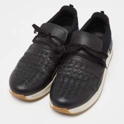 Bottega Veneta Black Leather Low Top Sneakers Size 42