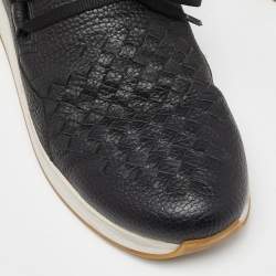 Bottega Veneta Black Leather Low Top Sneakers Size 42