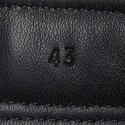 Bottega Veneta Black Fabric Logo Flat Slide Sandals Size 43