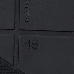 Pre Owned Bottega Veneta Intrecciato Rubber BV Flat Slides Size 45