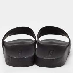 Pre Owned Bottega Veneta Intrecciato Rubber BV Flat Slides Size 45