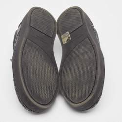 Pre Owned Bottega Veneta Black Intrecciato Leather Slip On Sneakers Size 40