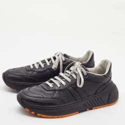 Pre Owned Bottega Veneta Black Speedster Low Top Sneakers Size 42.5