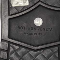 Bottega Veneta Burgundy/Navy Blue Suede and Intrecciato Leather High Top Sneakers Size 44.5 