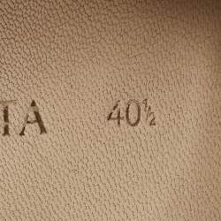 Bottega Veneta Beige Intrecciato Elasticated Fabric Plat Sneakers Size 40.5 