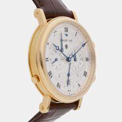 Breguet Silver 18k Yellow Gold Classique Automatic Men's Wristwatch 39 mm