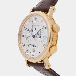 Breguet Silver 18k Yellow Gold Classique Automatic Men's Wristwatch 39 mm