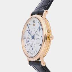 Breguet Silver 18k Rose Gold Classique 3477BR/1E/986 Automatic Men's Wristwatch 36 mm