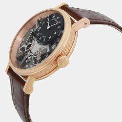 Breguet Skeleton 18K Rose Gold Tradition Manual Winding Men's Wristwatch 40 mm