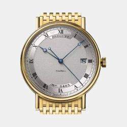 Breguet Silver 18k Yellow Gold Classique 5177BA/12/AV0 Automatic Men's Wristwatch 38 mm